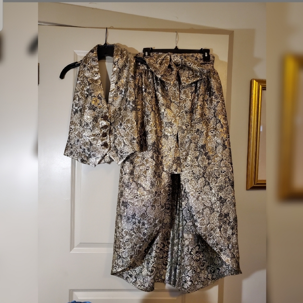 Gold with black formal wear